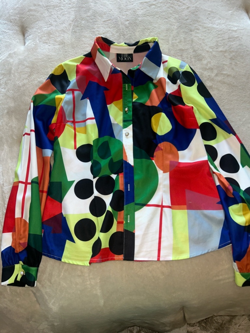 Colorblock Geometric Two-Piece Set with Shorts - Picture 4 of 4